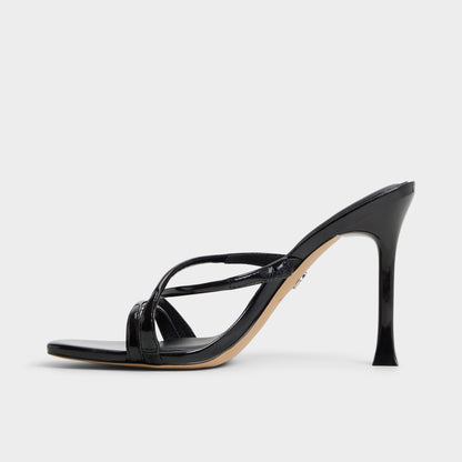 Velaia Black Women's Heeled mules - Heeled mule, Stiletto heel | Aldo