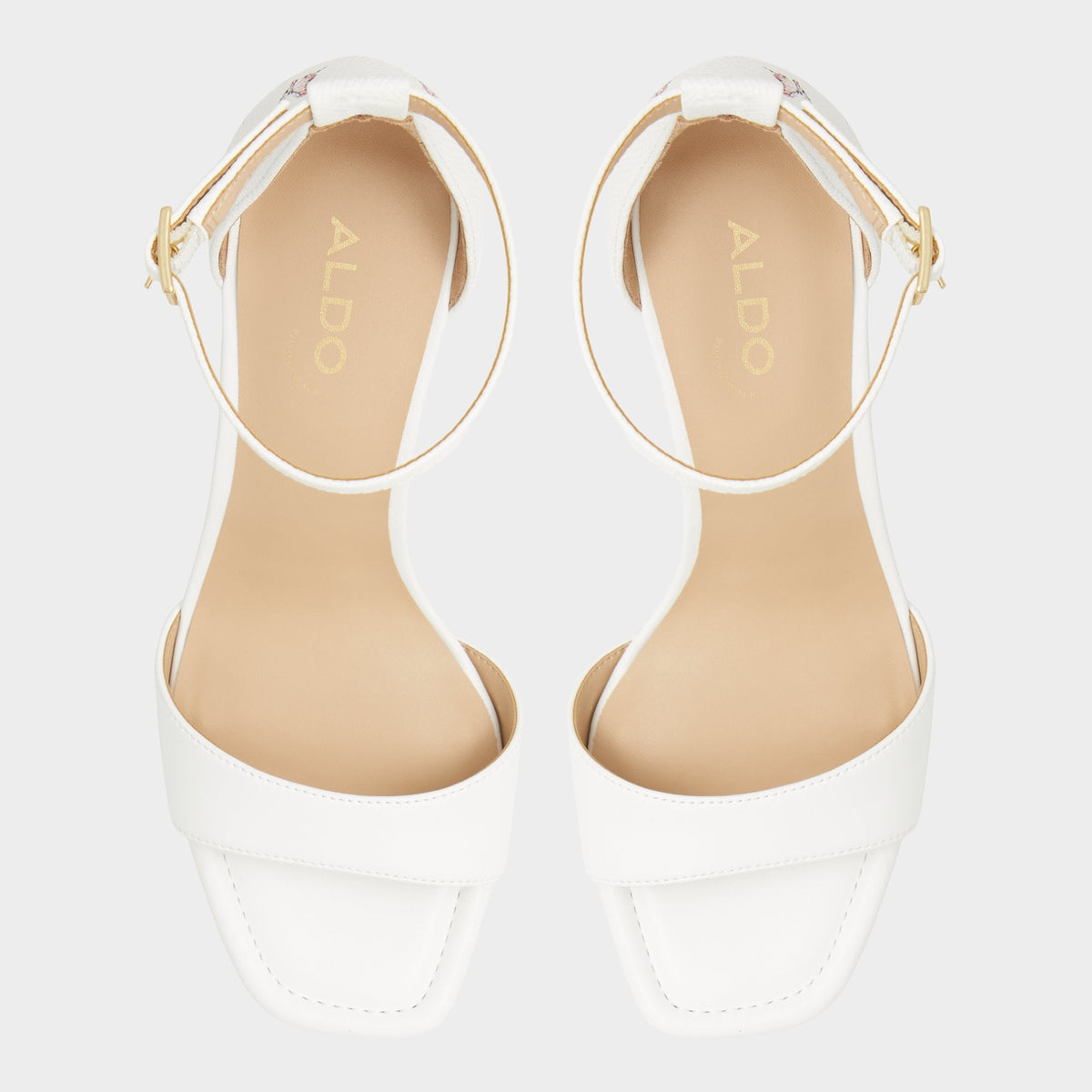 Enaegyn White Multi Women's Strappy sandals - Strappy heeled sandal, Block heel | Aldo