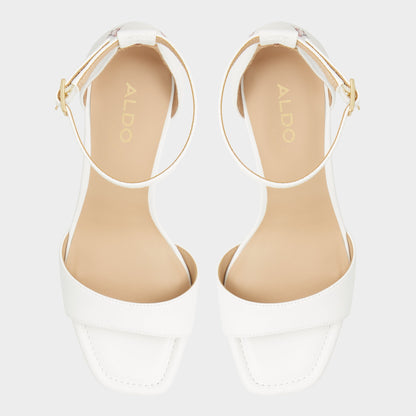 Enaegyn White Multi Women's Strappy sandals - Strappy heeled sandal, Block heel | Aldo
