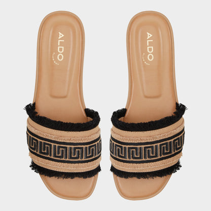 Nalani Open Black Women's Flats - Slide sandal | Aldo
