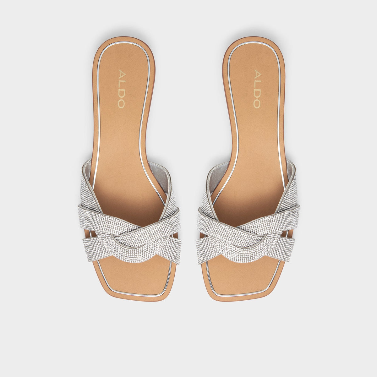 Coredith Silver Women's Flats - Slide sandal | Aldo