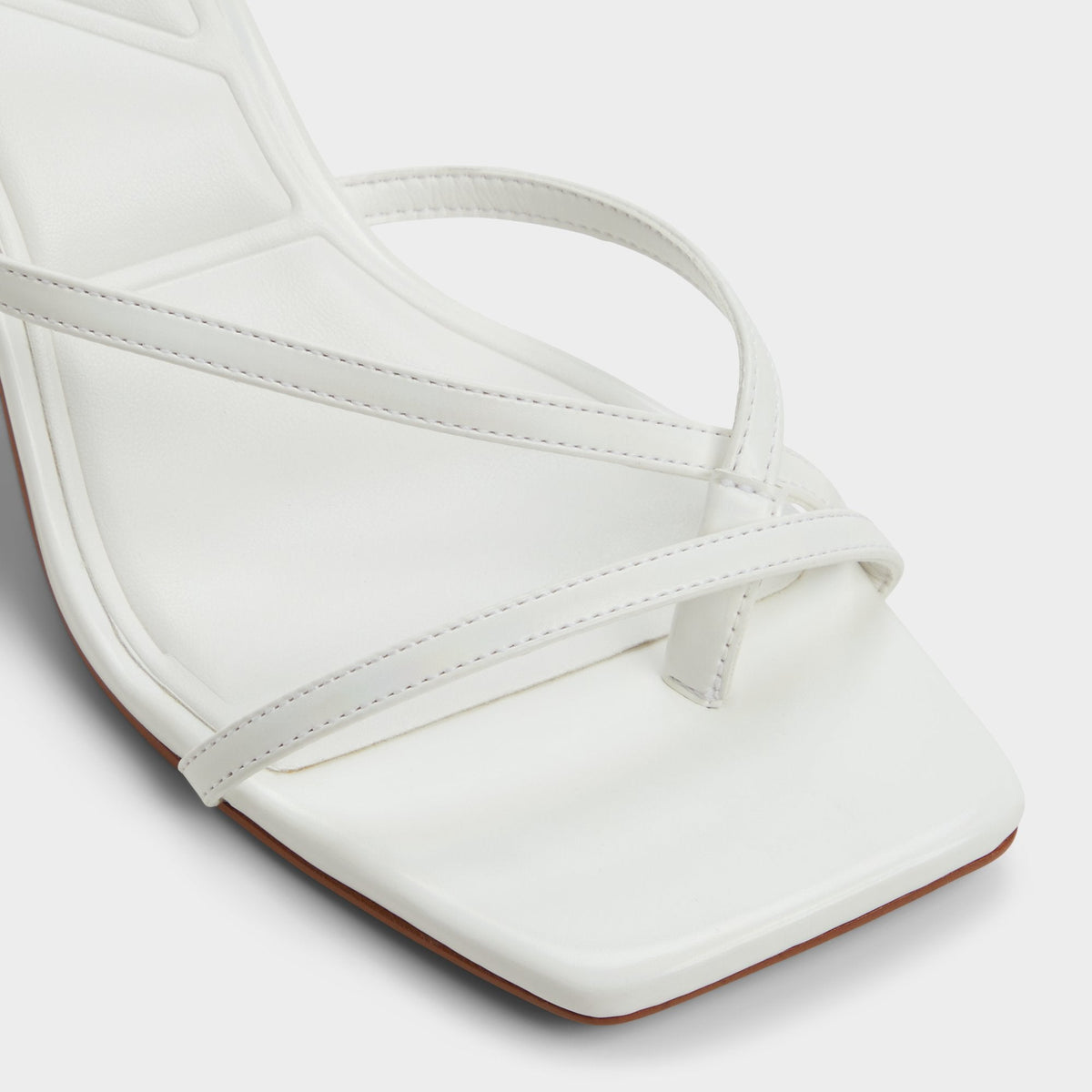 Calypsa White Women's Heeled mules - Strappy heeled sandal, Block heel | Aldo