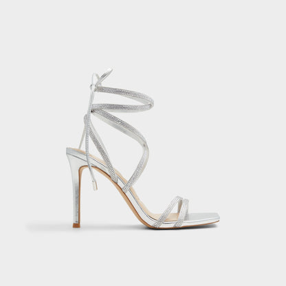 Phaedra in Silver - Strappy stiletto sandal | Aldo