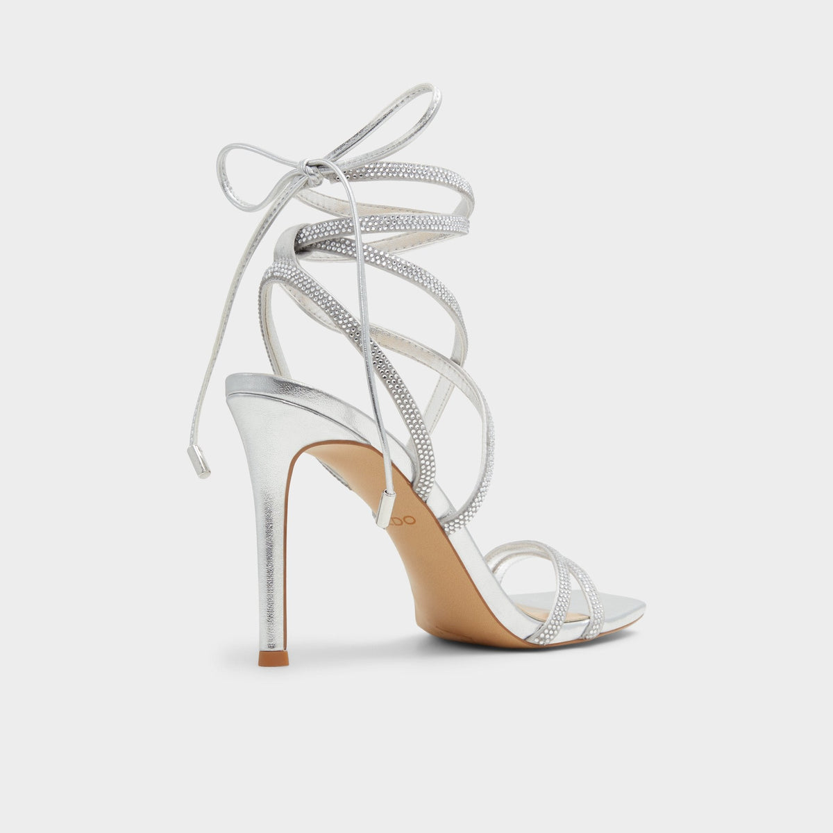 Phaedra in Silver - Strappy stiletto sandal | Aldo
