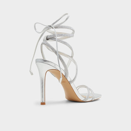 Phaedra in Silver - Strappy stiletto sandal | Aldo