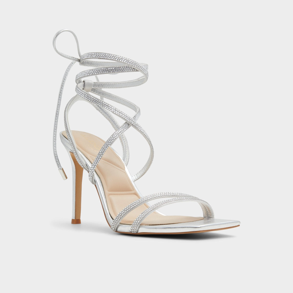 Phaedra in Silver - Strappy stiletto sandal | Aldo