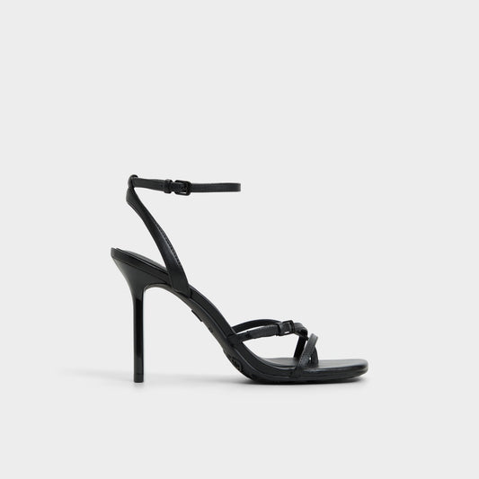 Conney Black Women's Heeled sandals - Strappy heeled sandal, Stiletto heel | Aldo