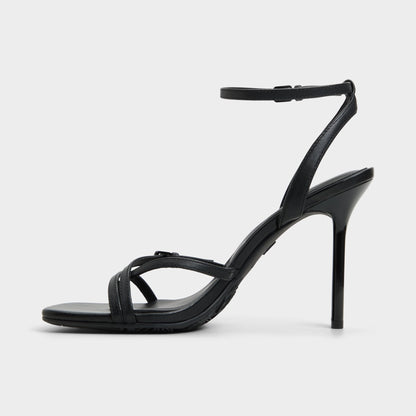 Conney Black Women's Heeled sandals - Strappy heeled sandal, Stiletto heel | Aldo