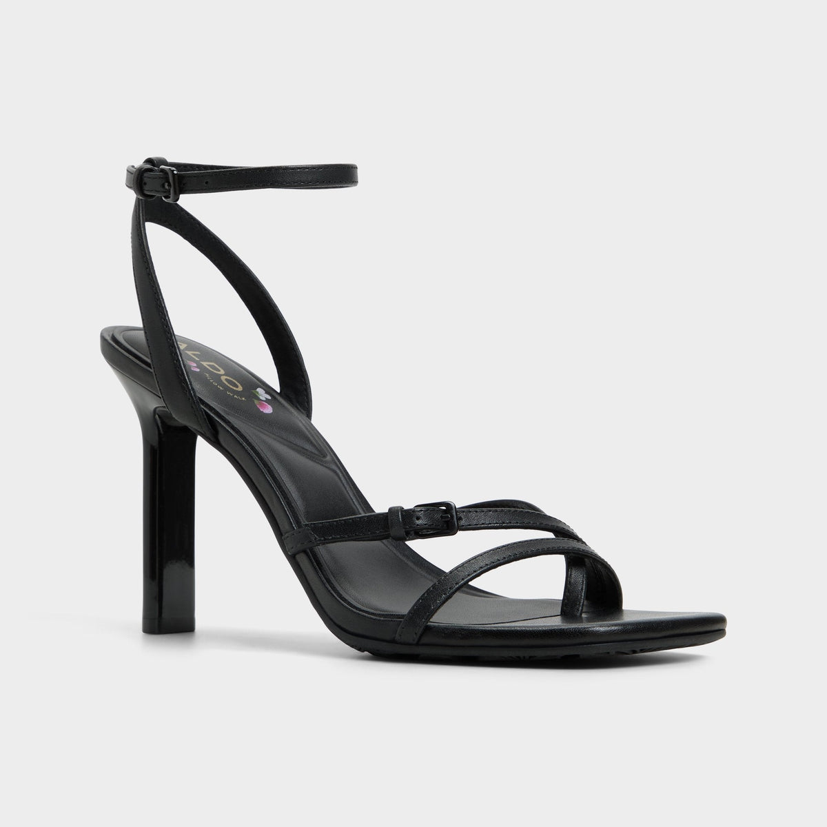 Conney Black Women's Heeled sandals - Strappy heeled sandal, Stiletto heel | Aldo