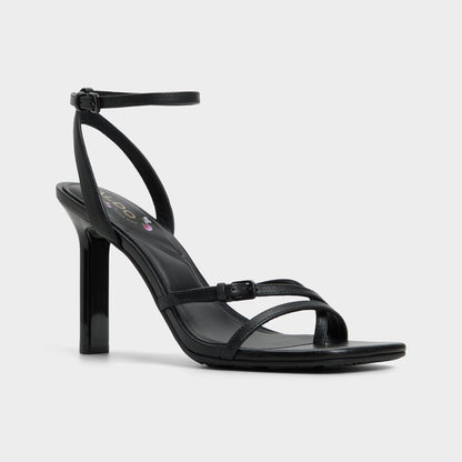 Conney Black Women's Heeled sandals - Strappy heeled sandal, Stiletto heel | Aldo