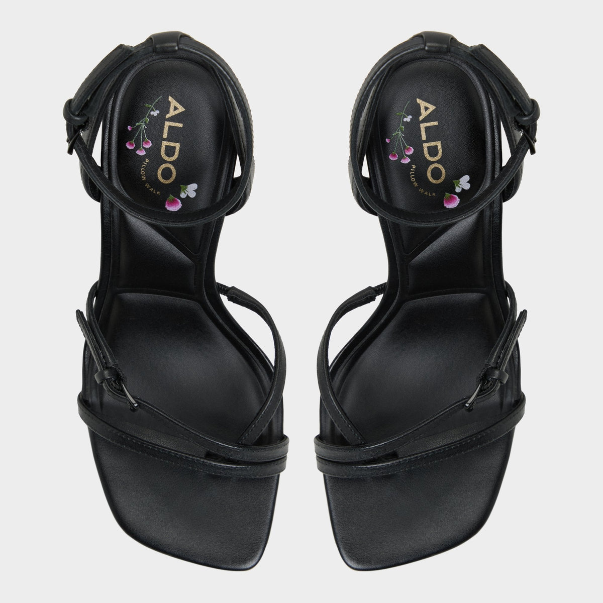 Conney Black Women's Heeled sandals - Strappy heeled sandal, Stiletto heel | Aldo