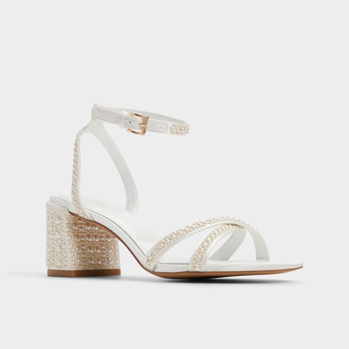 Bouclettie Other White Women's Block heels - Strappy heeled sandal, Block heel | Aldo