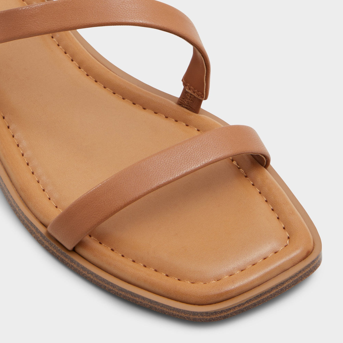 Spinella in Medium Brown - Strappy flat sandal | Aldo