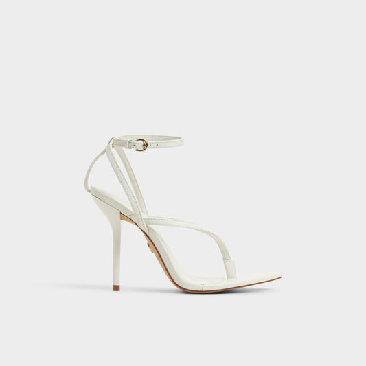 Abyfindley White/Bone Women's Strappy sandals - Heeled flip flop | Aldo