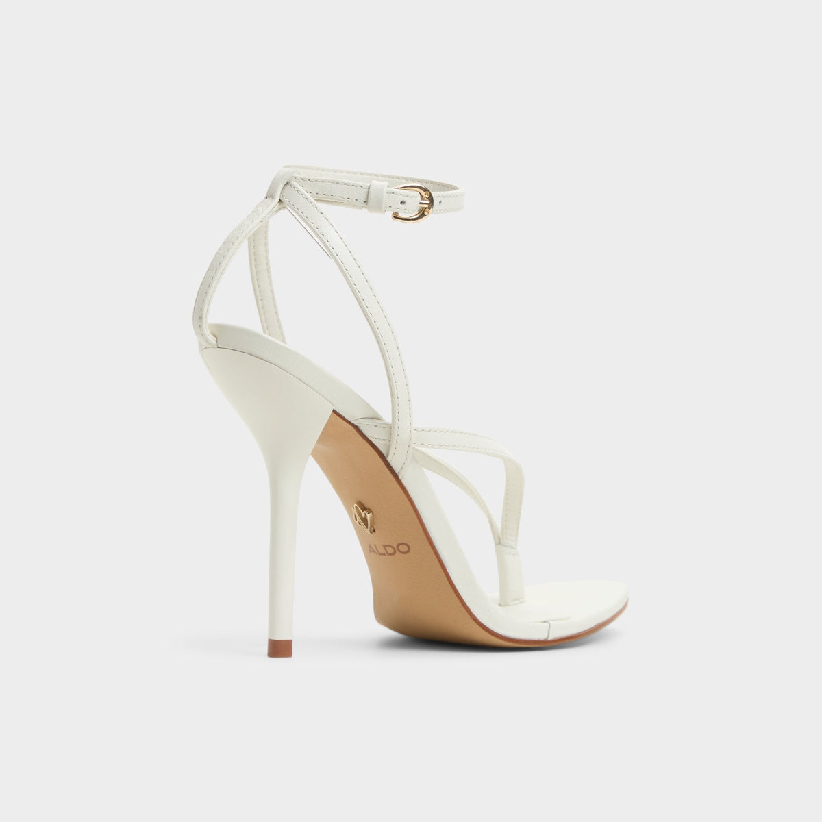 Abyfindley White/Bone Women's Strappy sandals - Heeled flip flop | Aldo