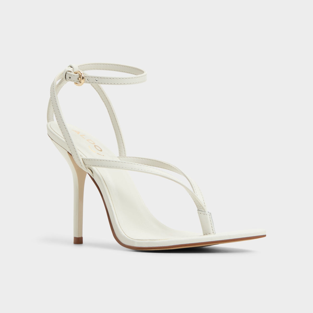 Abyfindley White/Bone Women's Strappy sandals - Heeled flip flop | Aldo