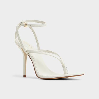 Abyfindley White/Bone Women's Strappy sandals - Heeled flip flop | Aldo