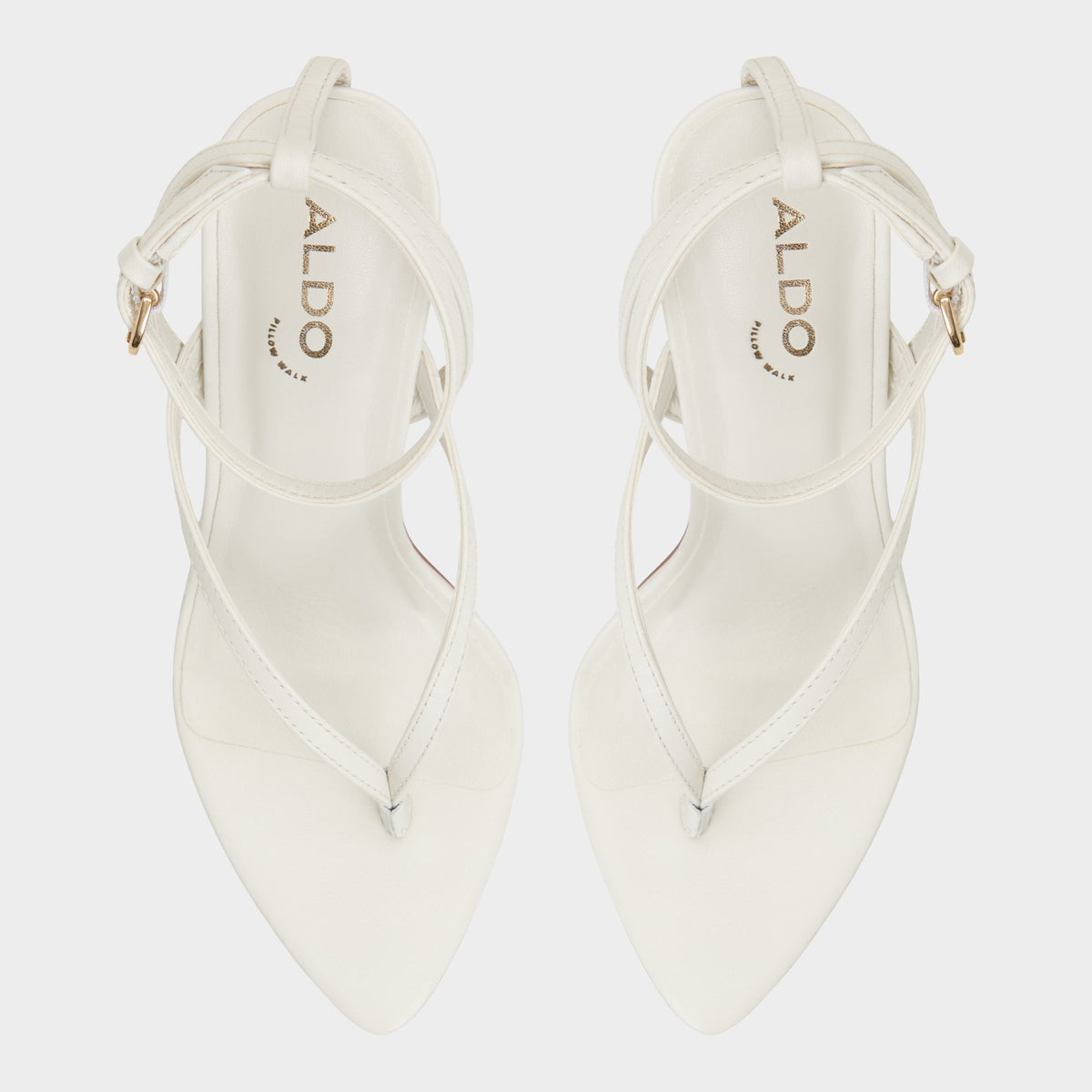 Abyfindley White/Bone Women's Strappy sandals - Heeled flip flop | Aldo