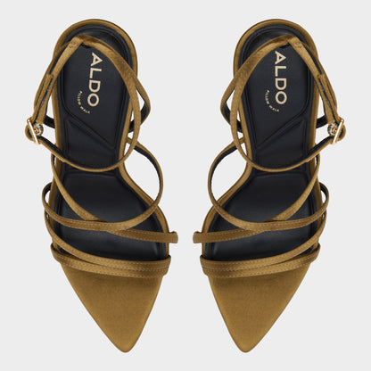 Solania Other Green Women's Strappy sandals - Strappy heeled sandal, Stiletto heel | Aldo