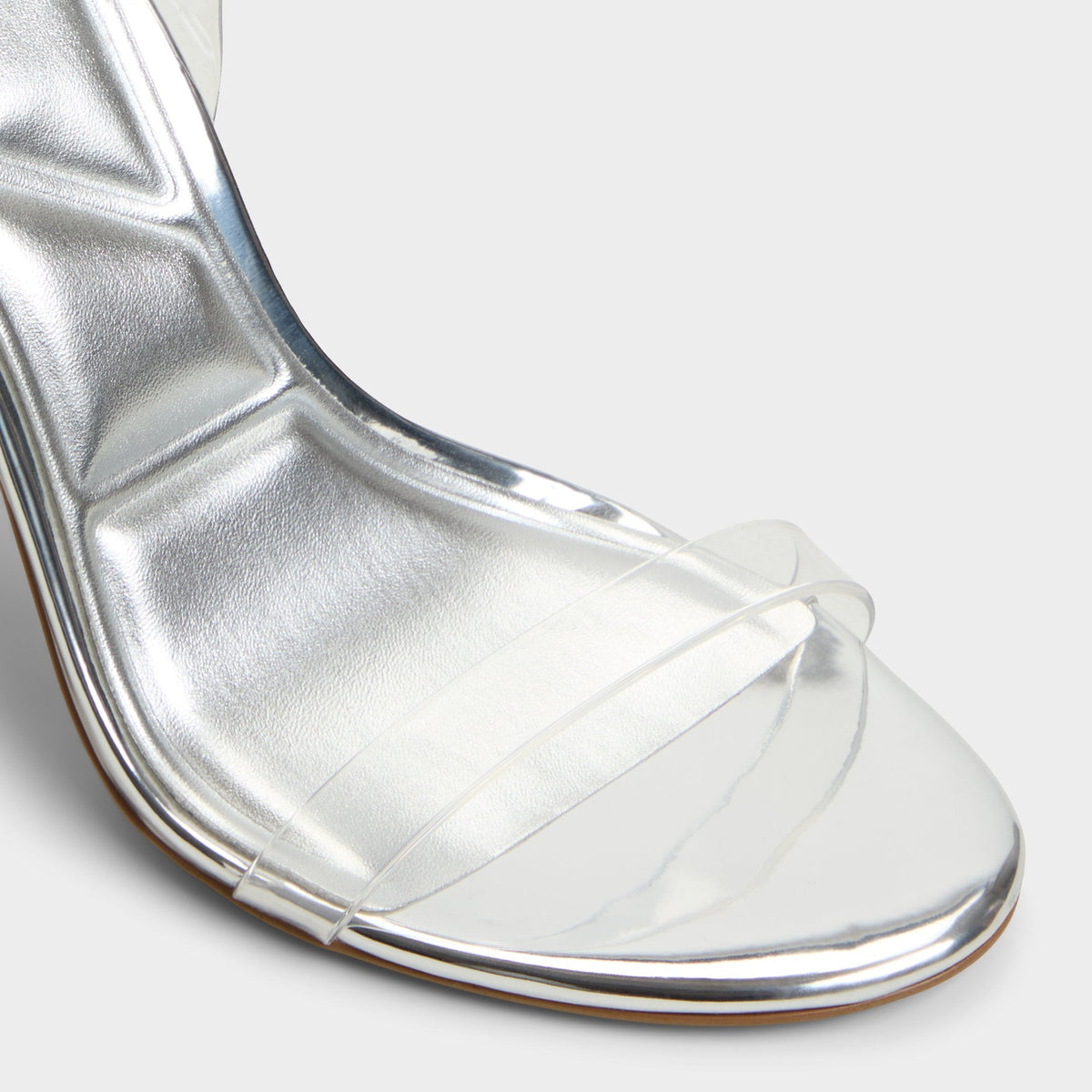 Quinilynn Silver Women's Iridescent metallics - Strappy heeled sandal, Stiletto heel | Aldo
