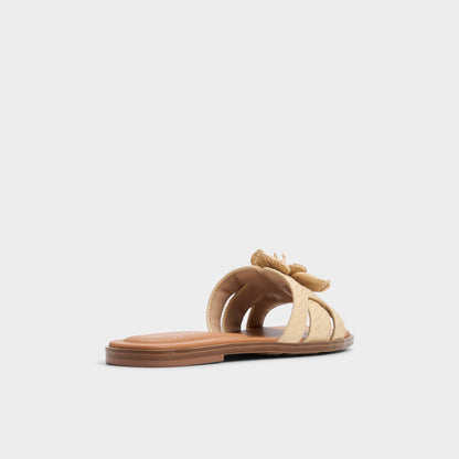 Seaflower Light Beige Women's Flats - Slide sandal | Aldo