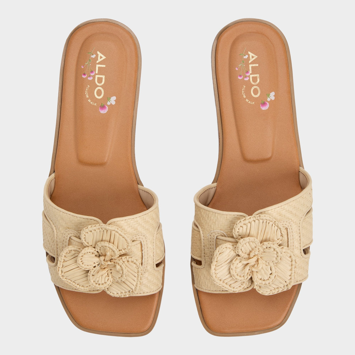 Seaflower Light Beige Women's Flats - Slide sandal | Aldo