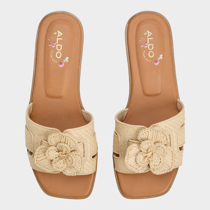 Seaflower Light Beige Women's Flats - Slide sandal | Aldo