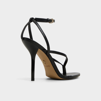 Abyfindley Black Women's Strappy sandals - Heeled flip flop, Stiletto heel | Aldo