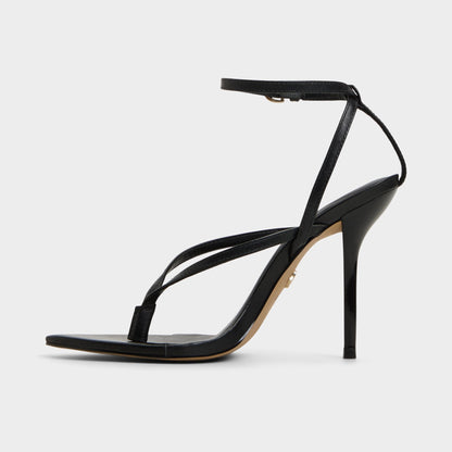 Abyfindley Black Women's Strappy sandals - Heeled flip flop, Stiletto heel | Aldo