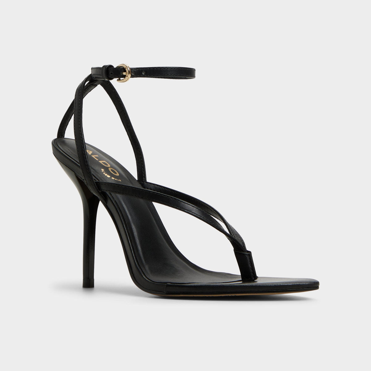 Abyfindley Black Women's Strappy sandals - Heeled flip flop, Stiletto heel | Aldo