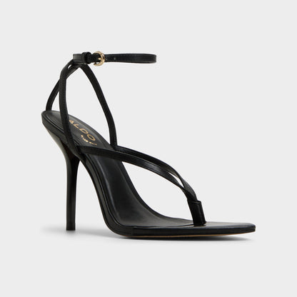 Abyfindley Black Women's Strappy sandals - Heeled flip flop, Stiletto heel | Aldo
