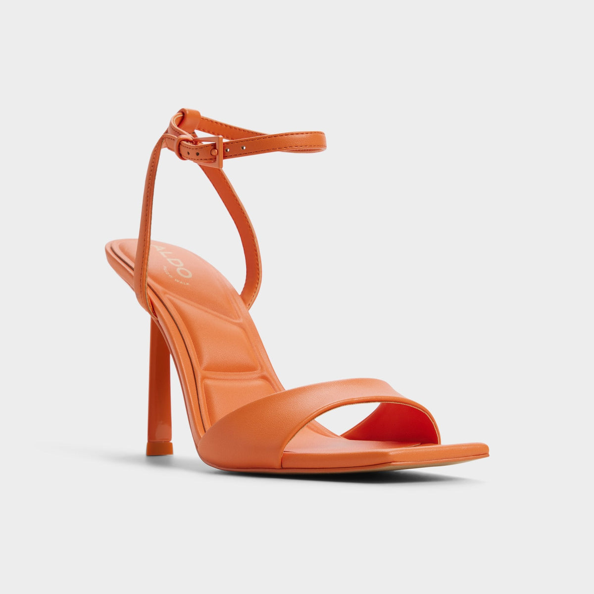 Illustrious Medium Orange Women's Strappy Heels - Strappy heeled sandal, Stiletto heel | Aldo