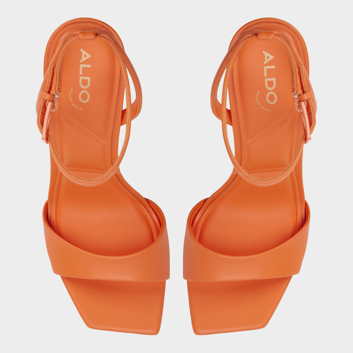 Illustrious Medium Orange Women's Strappy Heels - Strappy heeled sandal, Stiletto heel | Aldo
