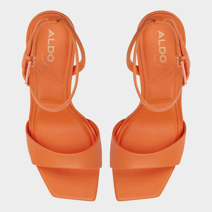 Illustrious Medium Orange Women's Strappy Heels - Strappy heeled sandal, Stiletto heel | Aldo