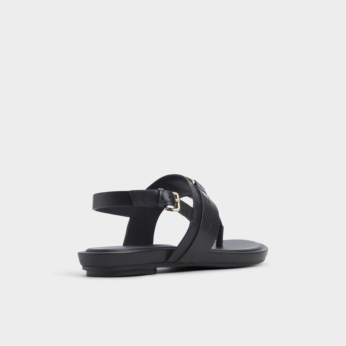 Taylen Black Women's Footbed sandals - T-strap sandal | Aldo