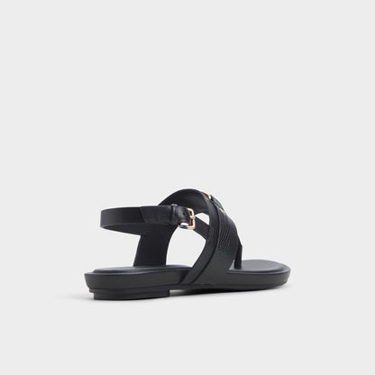 Taylen Black Women's Footbed sandals - T-strap sandal | Aldo