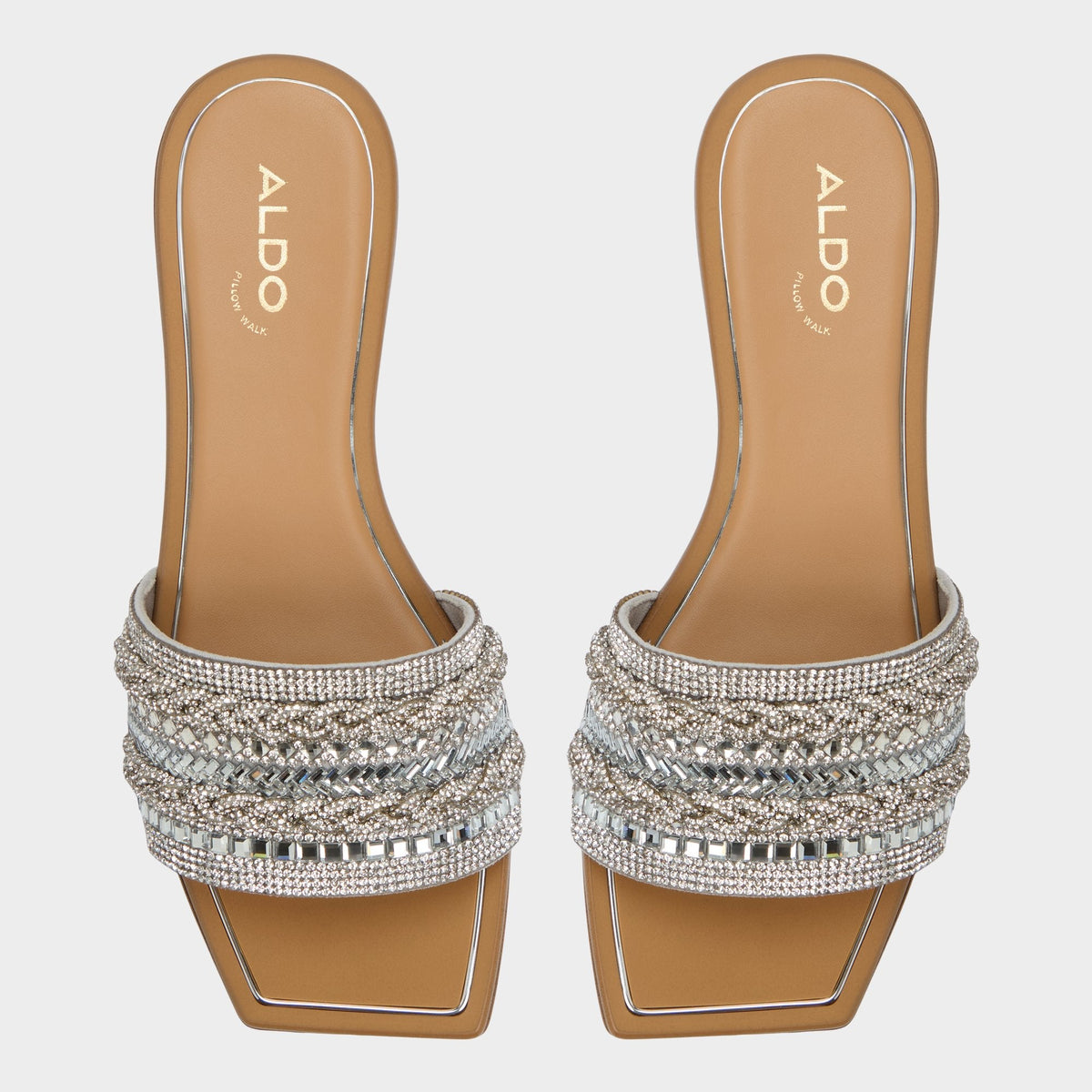 Navalia Silver Women's Flats - Slide sandal | Aldo