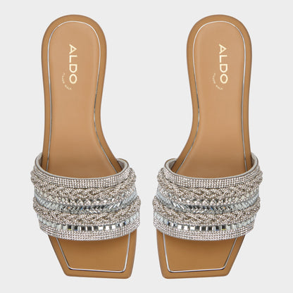 Navalia Silver Women's Flats - Slide sandal | Aldo
