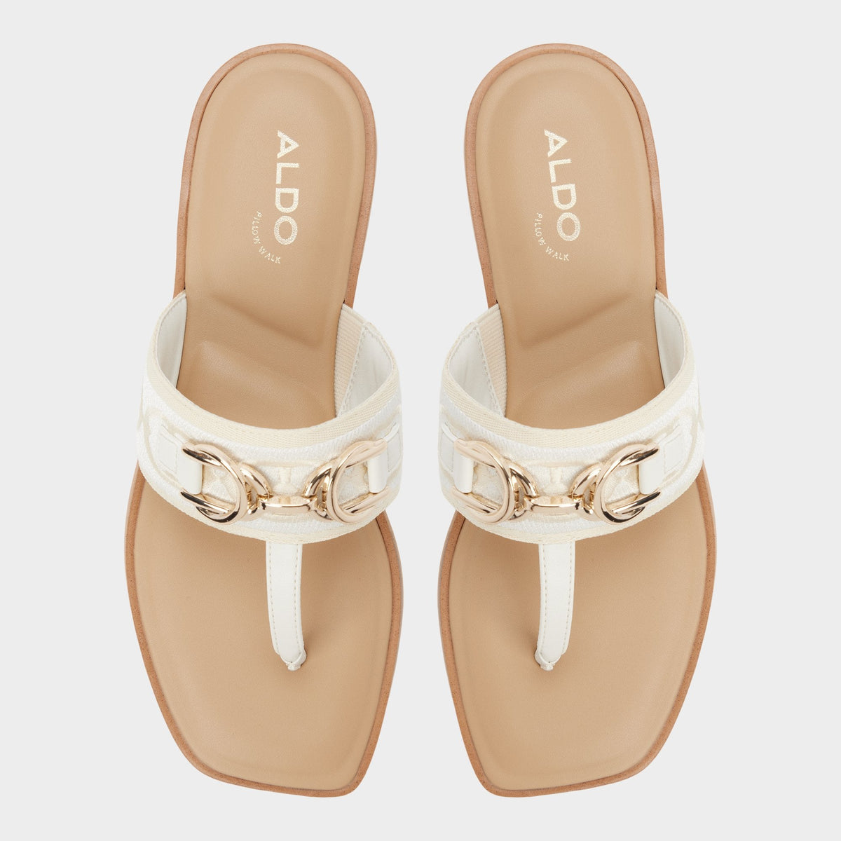 Coralynna in White Bone 14053516 - T-strap sandal | Aldo