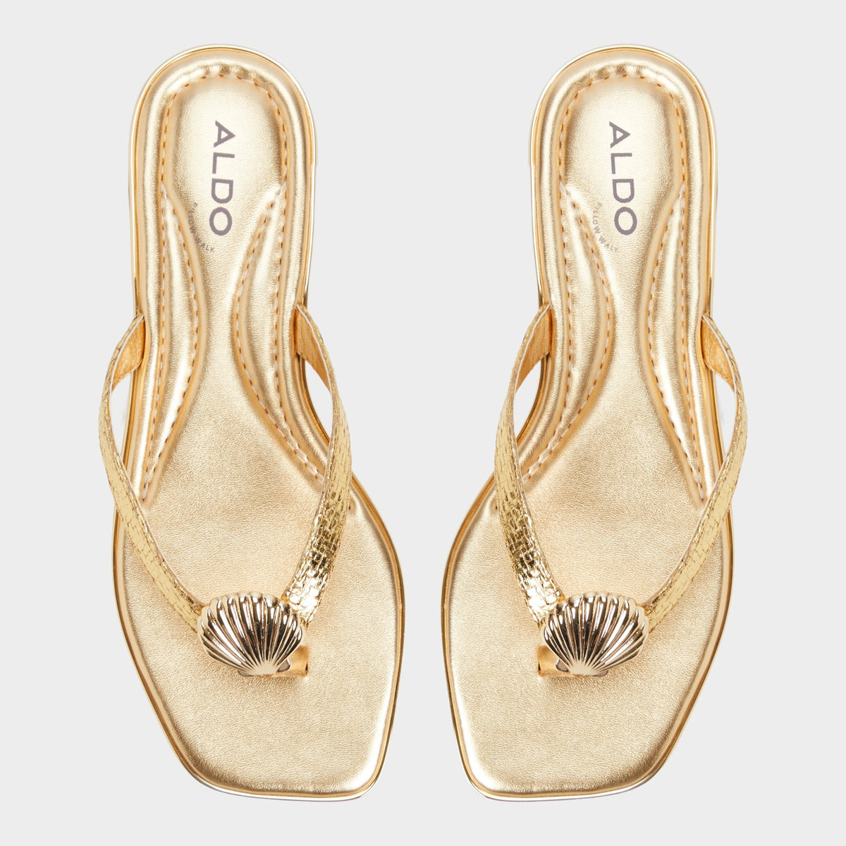 Conchiglia Gold Women's Flats - Flip flop | Aldo