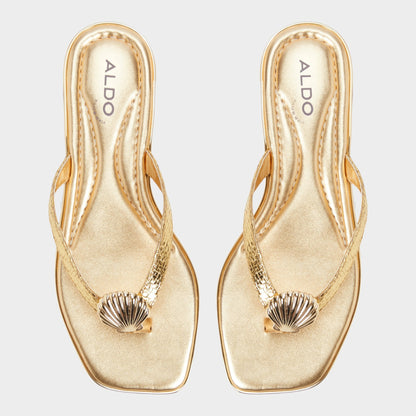 Conchiglia Gold Women's Flats - Flip flop | Aldo