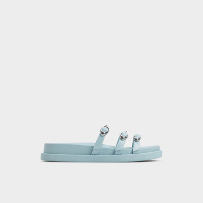 Zephyra Pastel Blue Women's Footbed sandals - Footbed sandal | Aldo
