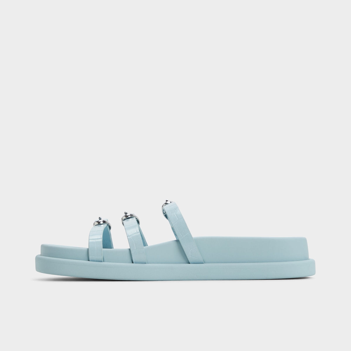 Zephyra Pastel Blue Women's Footbed sandals - Footbed sandal | Aldo