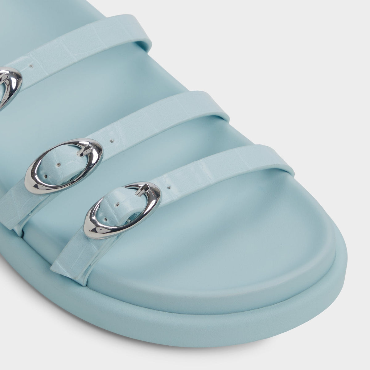 Zephyra Pastel Blue Women's Footbed sandals - Footbed sandal | Aldo