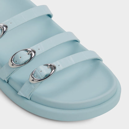 Zephyra Pastel Blue Women's Footbed sandals - Footbed sandal | Aldo