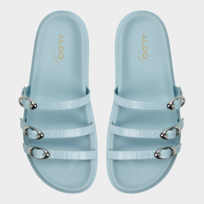 Zephyra Pastel Blue Women's Footbed sandals - Footbed sandal | Aldo