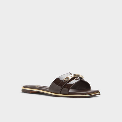Darlina Medium Brown Women's Flats - Slide sandal | Aldo