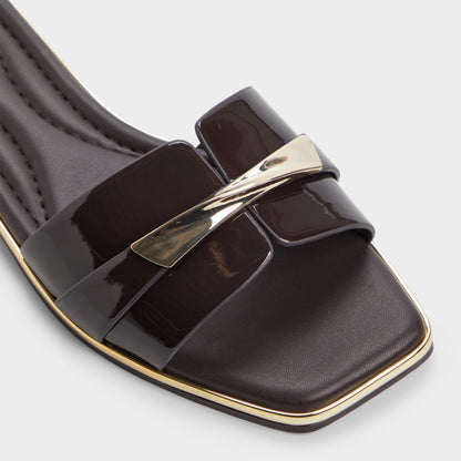 Darlina Medium Brown Women's Flats - Slide sandal | Aldo