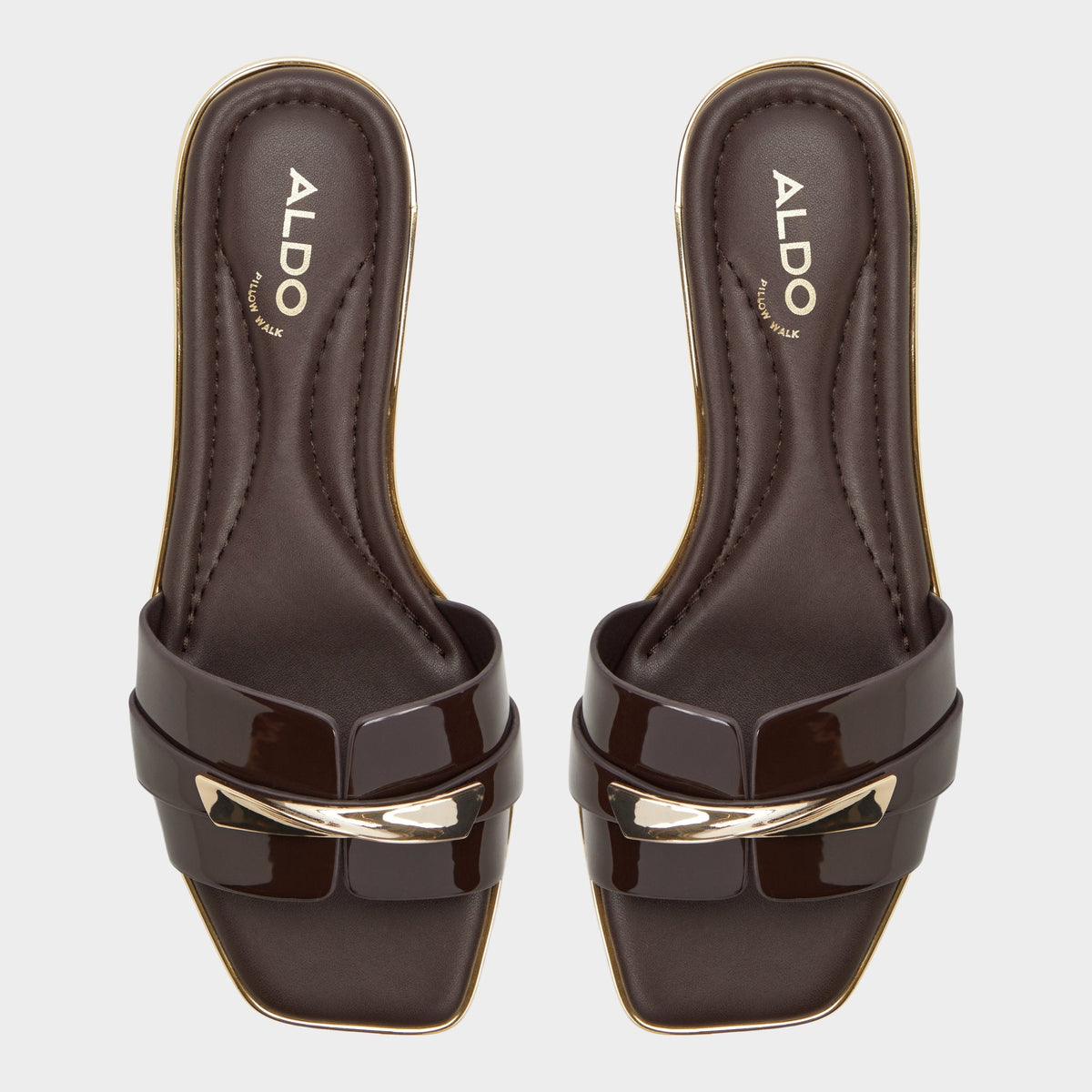 Darlina Medium Brown Women's Flats - Slide sandal | Aldo