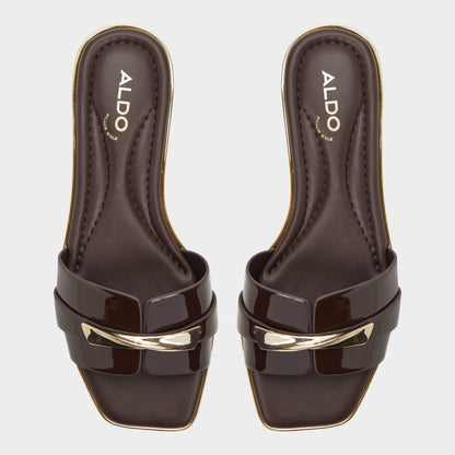 Darlina Medium Brown Women's Flats - Slide sandal | Aldo